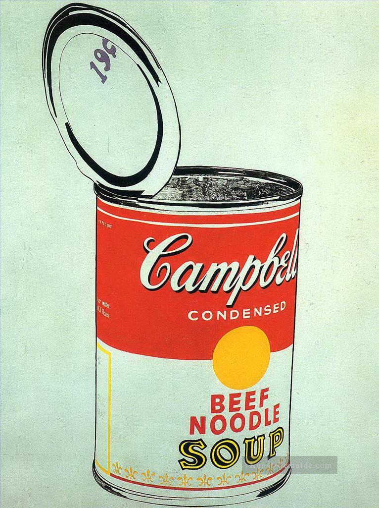 Big Campbell s Suppe kann 19c Rindfleisch Nudel Andy Warhol Ölgemälde